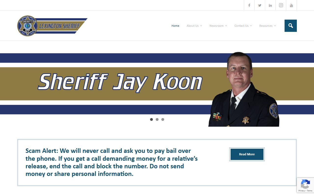 Lexington Sheriff website for Fayette County recent bookings