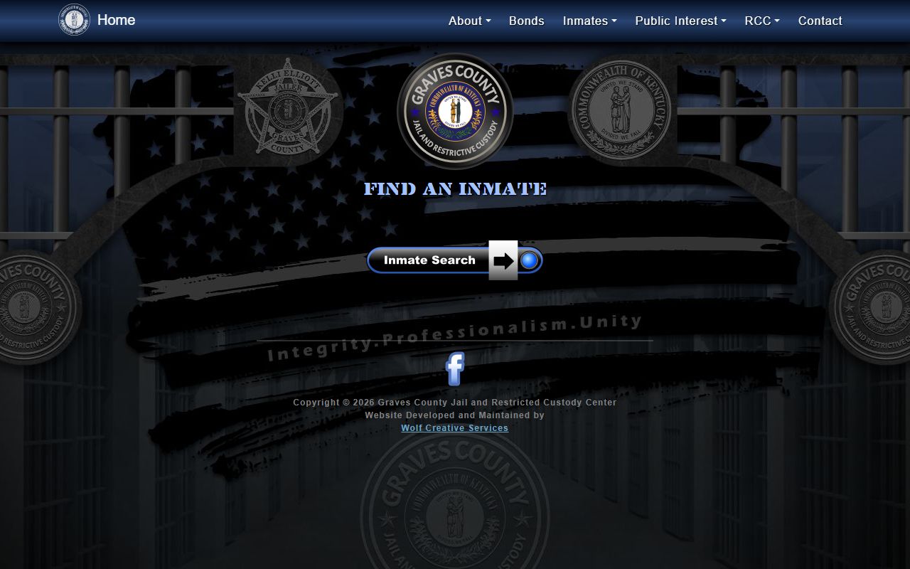 Graves County Sheriff inmate search showing recent booking records