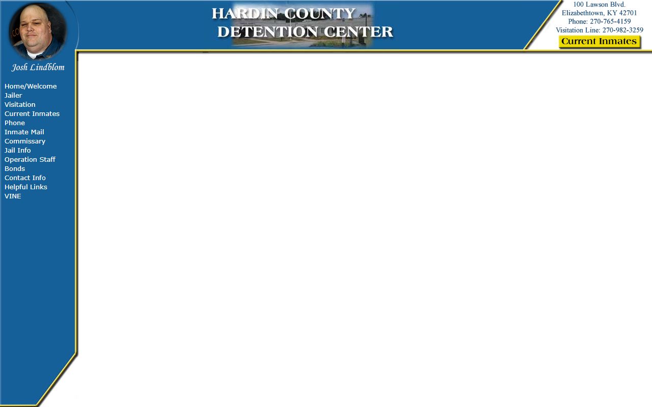 Hardin County inmate list showing recent booking records