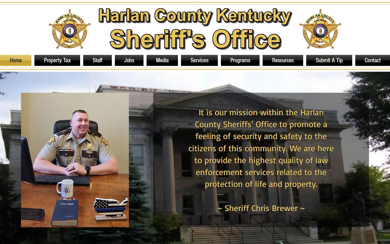 Harlan County Kentucky Sheriff website and government resources
