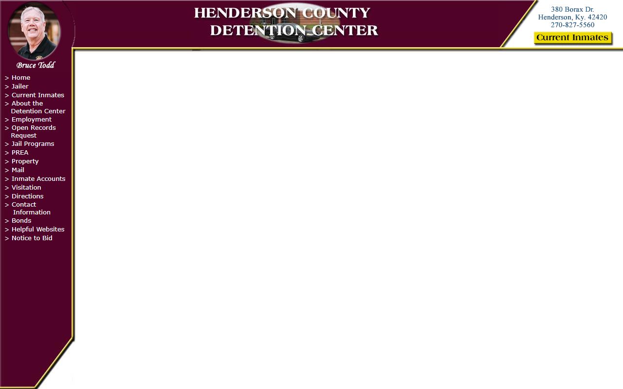 Henderson County JailTracker inmate list showing recent booking records