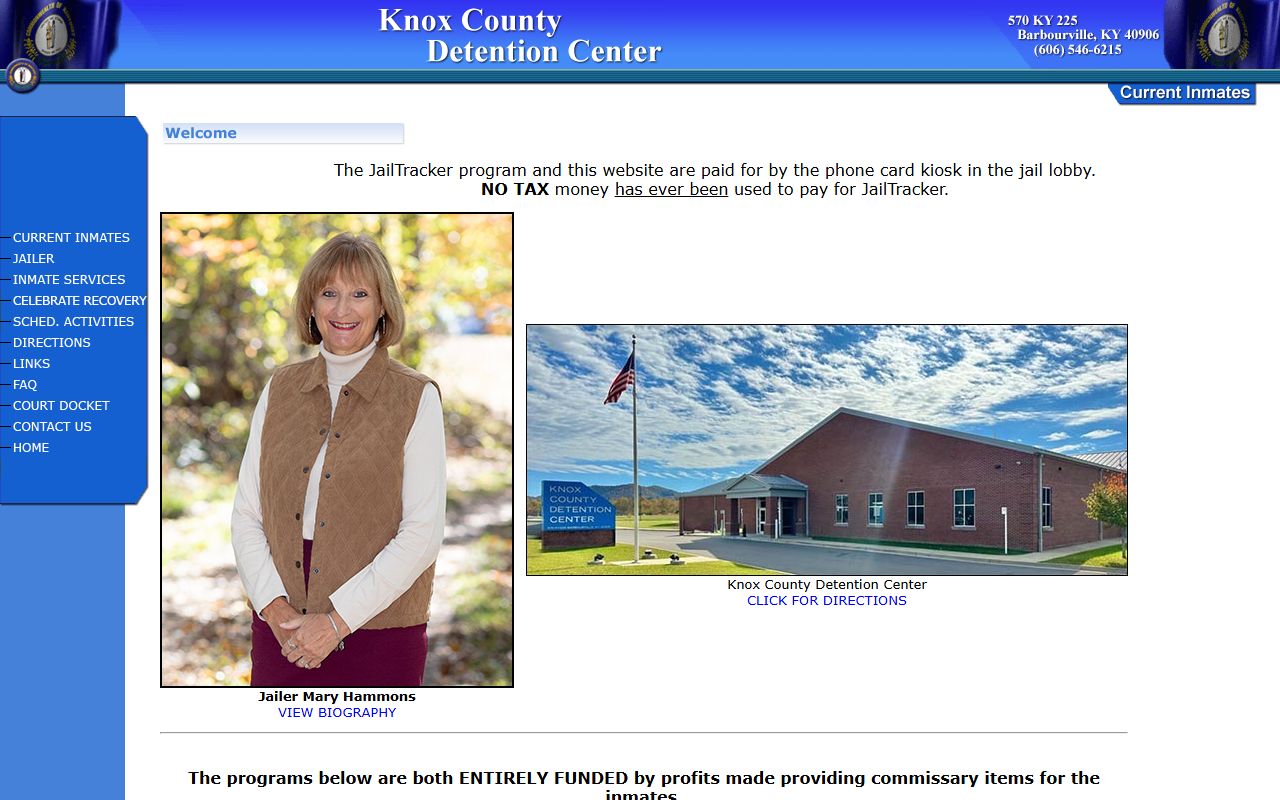 Knox County Detention Center website for recent bookings