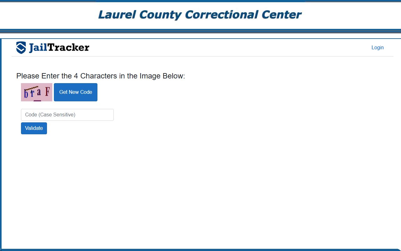 Laurel County legacy inmate list search page