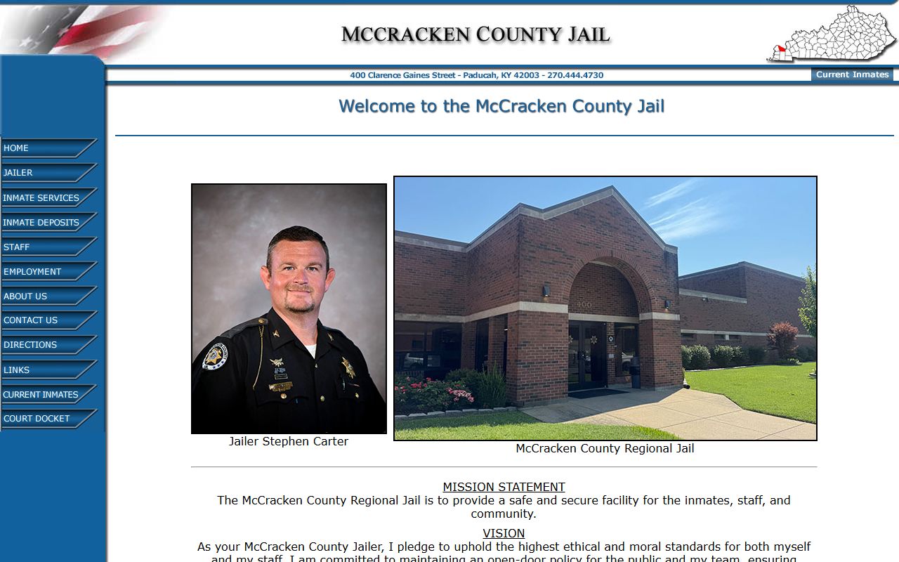 McCracken County Jail website for recent bookings