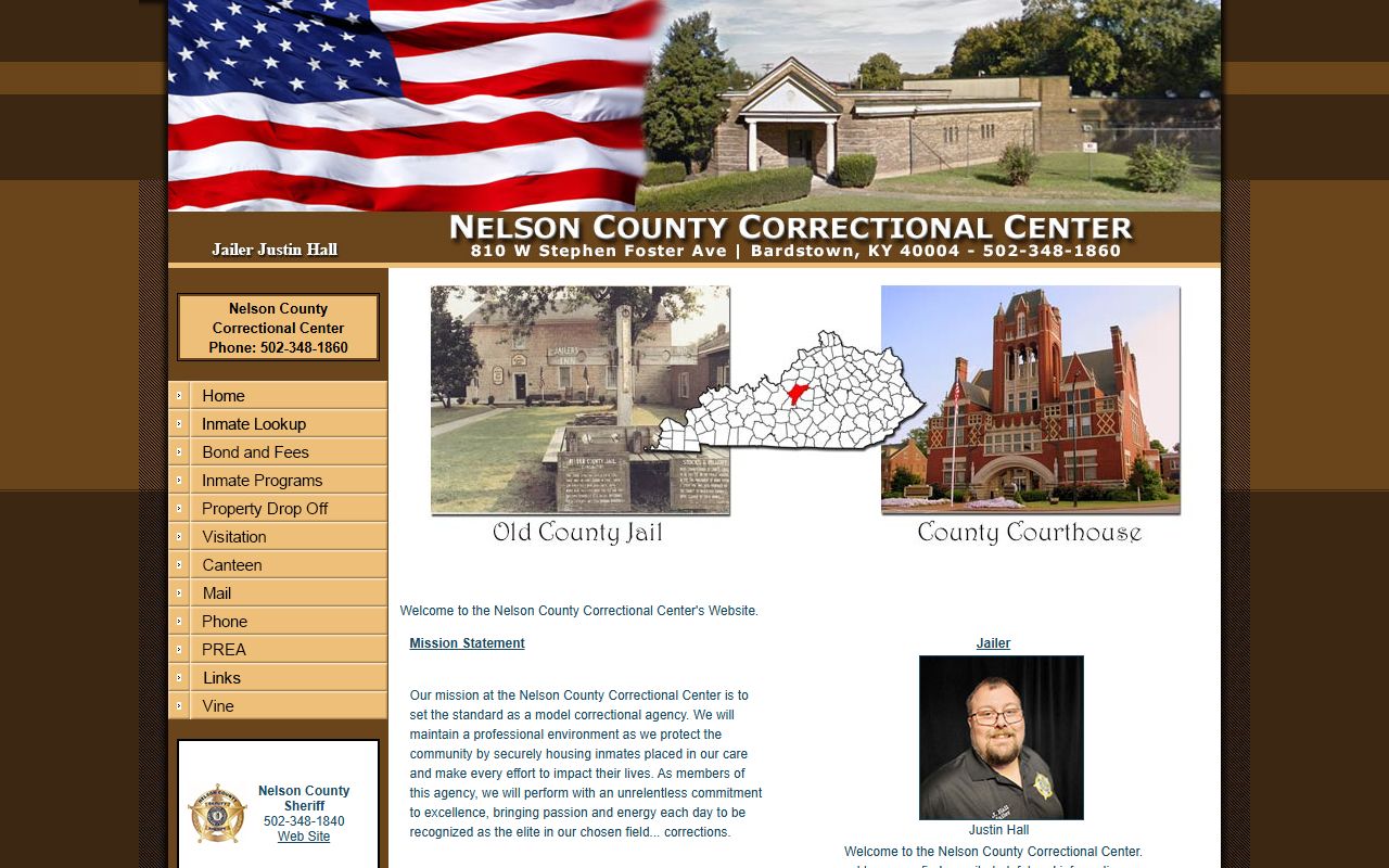 Nelson County Correctional Center building in Bardstown Kentucky