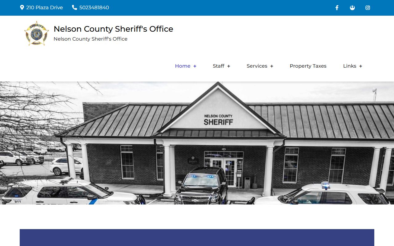 Nelson County Sheriff Office website for recent bookings lookup