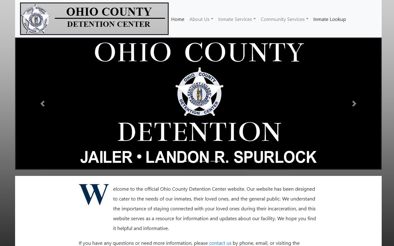Ohio County Detention Center website for recent bookings