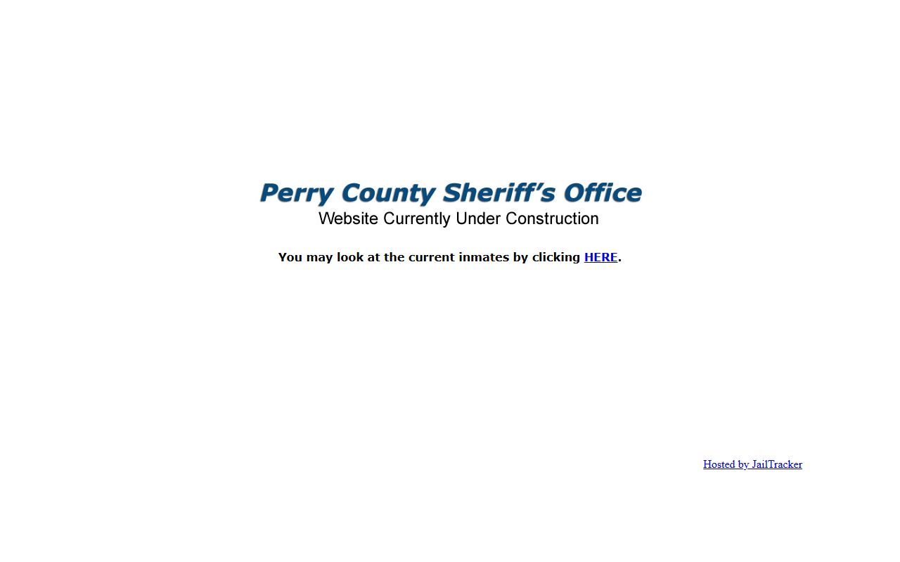 Perry County Sheriff's Office website for recent bookings information