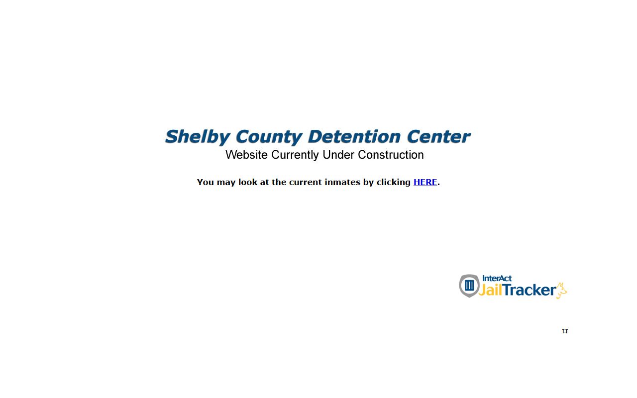 Shelby County Detention Center facility for housing inmates and processing recent bookings